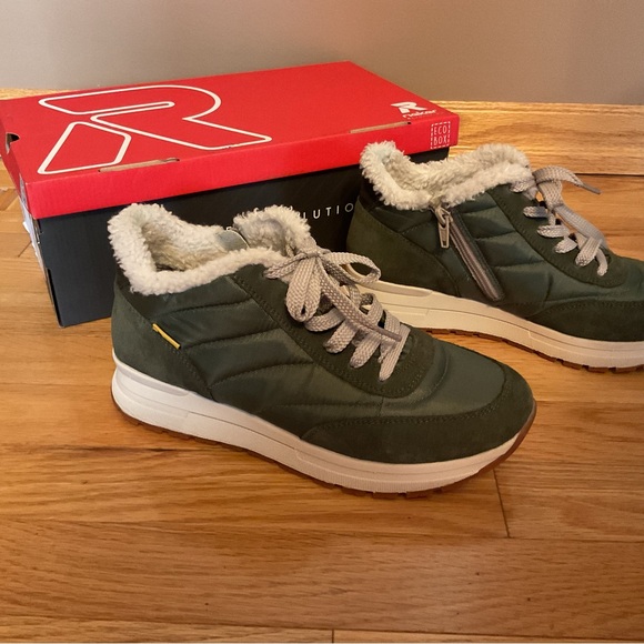 Rieker Shoes - Rieker Khaki Olive Forest Samira Torino Monte Shoes Boots - Size 7 Winter Green